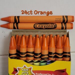 (24) Crayola Crayons (Orange) Single Color Bulk Lot